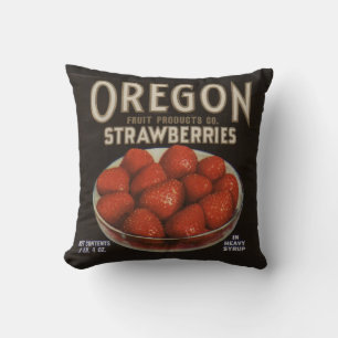 Erdbeeren in Oregon 1930 Kissen