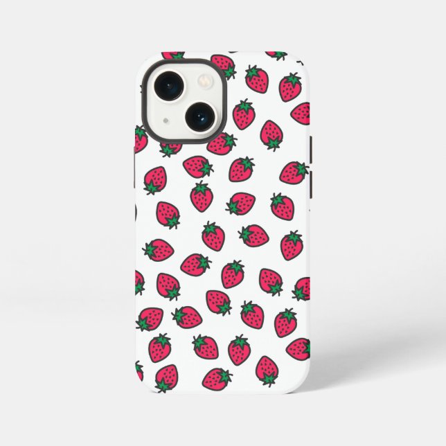 Erdbeeren iPhone 13 Mini Hülle (Rückseite)
