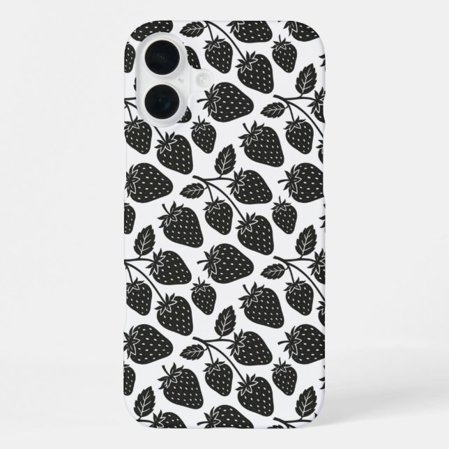 Erdbeeren iPhone 16 Plus Hülle (Rückseite)