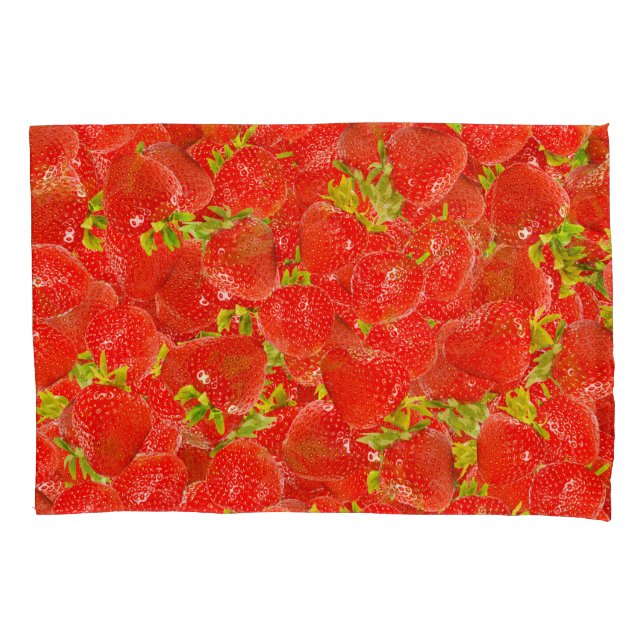 Erdbeeren Kissenbezug (Vorderseite-Links)