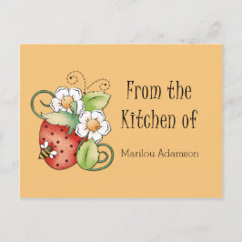 Erdbeeren Lady Bugs Rezeptkarten Postkarte