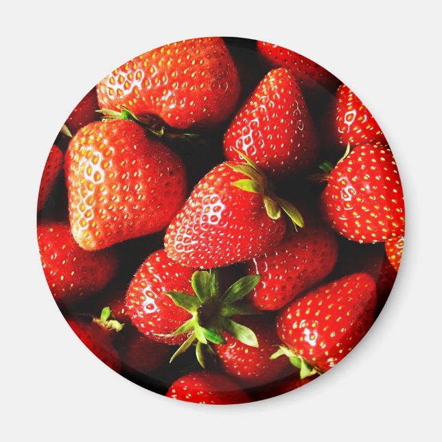 Erdbeeren Magnet (Vorne)