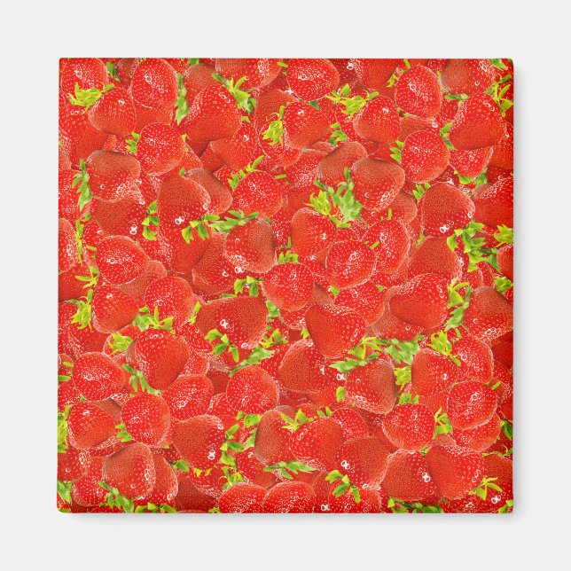 Erdbeeren Magnet (Vorne)