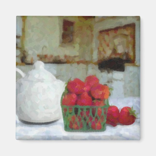 Erdbeeren Magnet (Vorne)