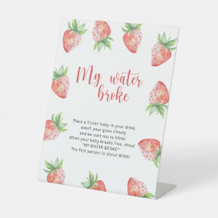 Erdbeeren - mein Wasser ist kaputt Sockelschild