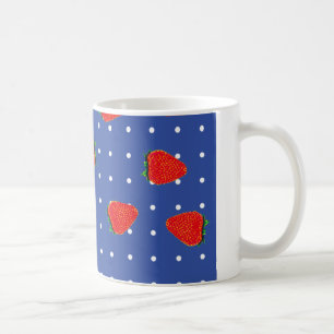 Erdbeeren mit Punkten Kaffeetasse