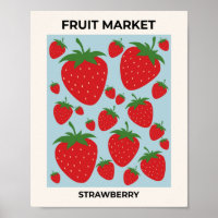 Erdbeeren Moderner Obstmarkt Obstkunst Blau