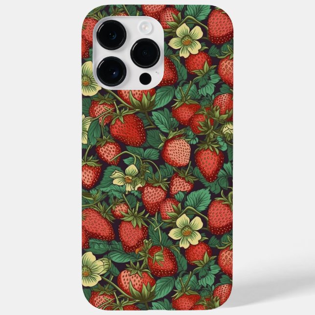 Erdbeeren Muster Case-Mate iPhone 14 Pro Max Hülle (Rückseite)