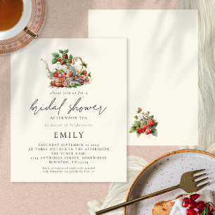 Erdbeeren Nachmittagstee Brautparty