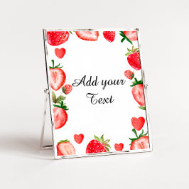 Erdbeeren-Party-Signature-Dekoration | Party Table Poster