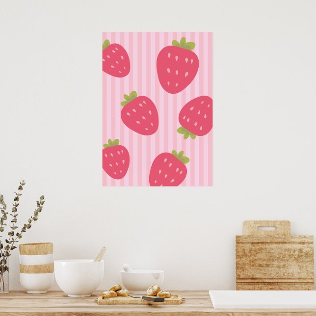 Erdbeeren Poster (Küche)