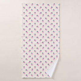 Erdbeeren rosa badehandtuch