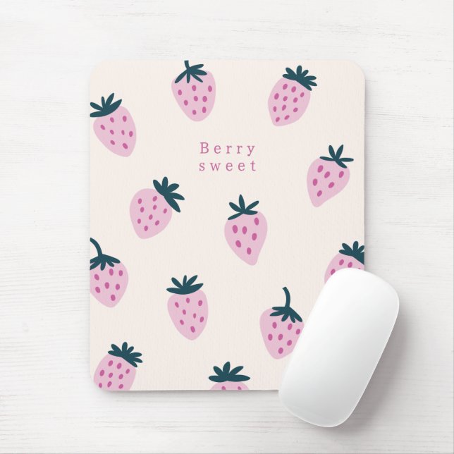 Erdbeeren rosa mousepad (Mit Mouse)
