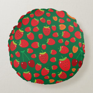 Erdbeeren Rundes Kissen