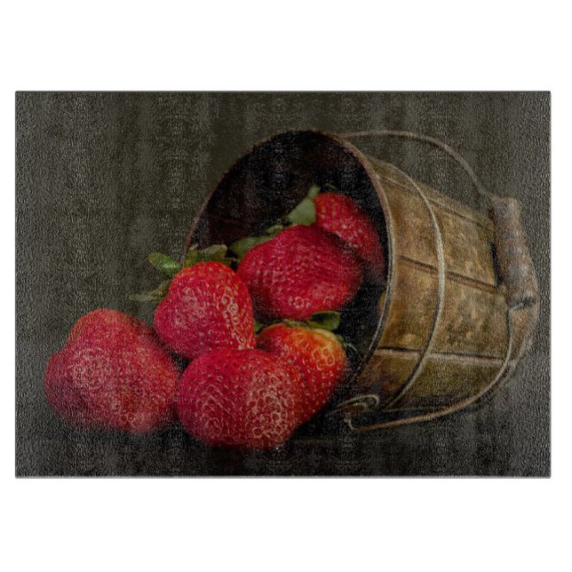 Erdbeeren Schneidebrett (Vorderseite)