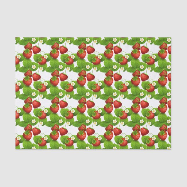 Erdbeeren Seidenpapier (Vorderseite)