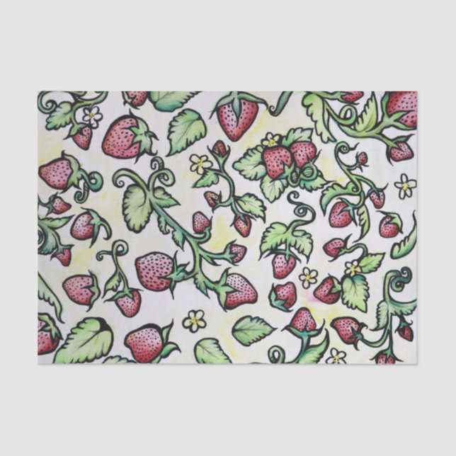 Erdbeeren Seidenpapier (Vorderseite)