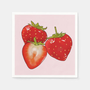 Erdbeeren Serviette