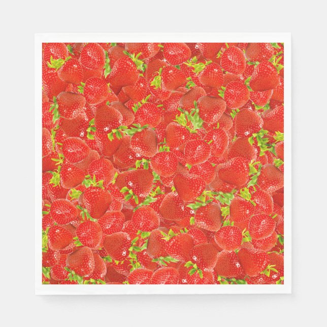 Erdbeeren Serviette (Vorderseite)