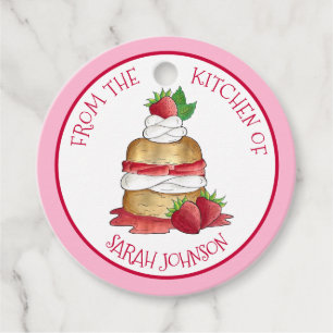 Erdbeeren Shortcake Kuchen Bäckerei Koch gebacken Geschenkanhänger