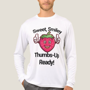 Erdbeeren Smiley Daumen Hoch Langarm-Shirt – Fr Tri-Blend Shirt