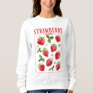 Erdbeeren Sommer - Wasserfarben für frisches Obst Sweatshirt