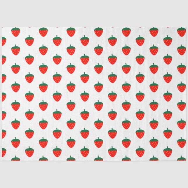 Erdbeeren Sommerrottfrucht Berry Farm Produzieren Seidenpapier (Vorderseite)