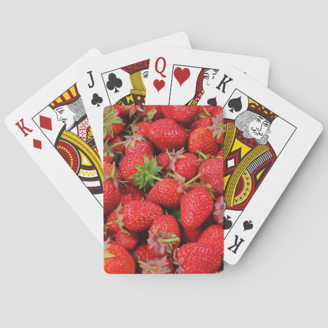 Erdbeeren Spielkarten (Rückseite)