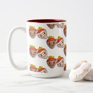 Erdbeeren-Süßigkeiten für kleine Unternehmen Zweifarbige Tasse