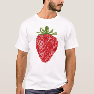 Erdbeeren T - Shirt Wasserfarbe
