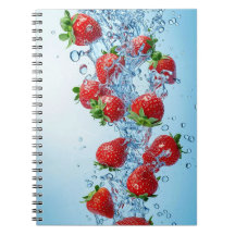 Erdbeeren und blaues Wasser