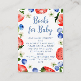 Erdbeeren und Blueberry Begleitkarte