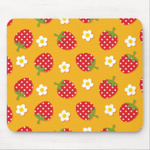 Erdbeeren und Blume Mousepad