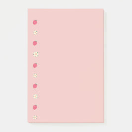 Erdbeeren und Blume Post-it Klebezettel