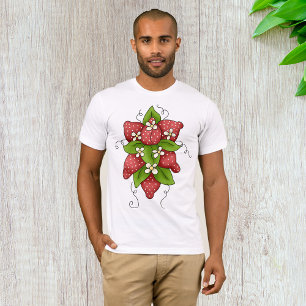 Erdbeeren und Blüten Mens T - Shirt