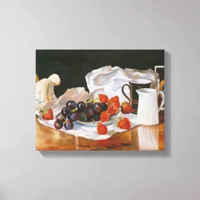 Erdbeeren und Creme 2004 Leinwanddruck (Vorderseite)