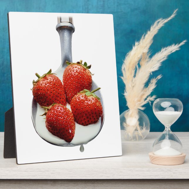 Erdbeeren und Creme Fotoplatte (Seite)