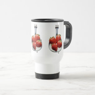 Erdbeeren und Creme Reisebecher