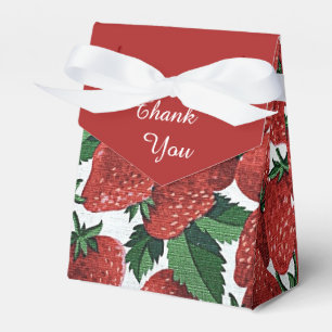 Erdbeeren und Creme Sommer Muster Geschenkschachtel