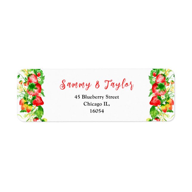 Erdbeeren und Gänseblümchen Hochzeit (Vorne)
