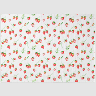 Erdbeeren und Gänseblümchen Muster Seidenpapier