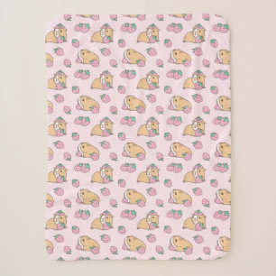 Erdbeeren und Guinea, rosa Sherpadecke