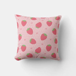 Erdbeeren und Herzen Muster, Mädchenzimmer Dekorat Kissen