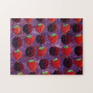 Erdbeeren und Pflaumen Malerei