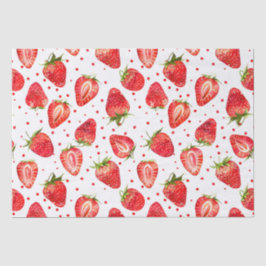 Erdbeeren und Punktmuster Seidenpapier