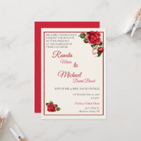 Erdbeeren und Rote Rosen zum Hochzeitsempfang