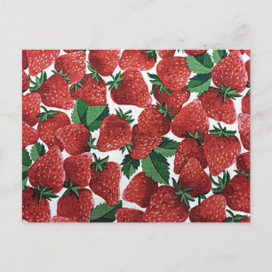 Erdbeeren und Sahne Postkarte
