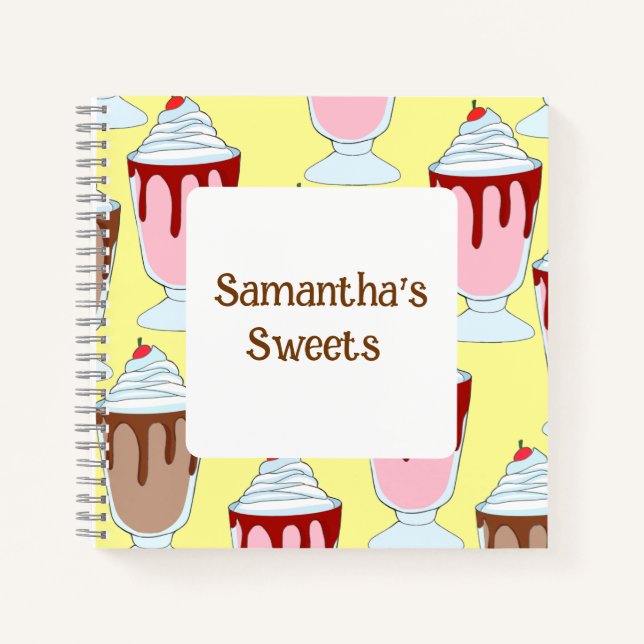 Erdbeeren und Schokolade Notizbuch (Vorderseite)