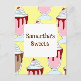 Erdbeeren und Schokolade Postkarte