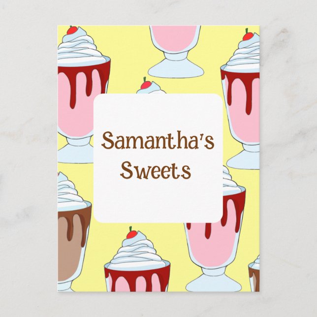 Erdbeeren und Schokolade Postkarte (Vorderseite)